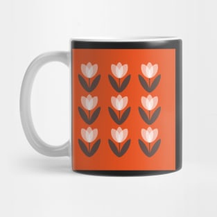 Tulip Field in Coral Red by Suzie London Mug